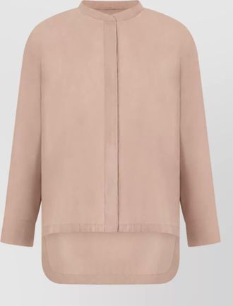 Max Mara silk blend long sleeve blouse