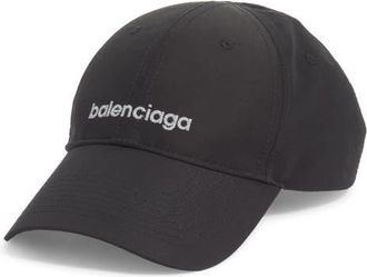 Balenciaga Athletic Baseball Cap in 1000 Black at Nordstrom, Size Medium