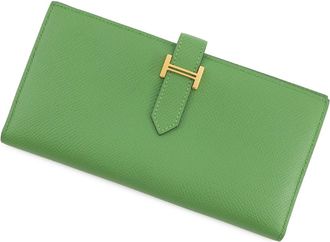 Herm&egrave;s Epsom Leather Long Wallet (Bi-Fold) (Pre-Owned)