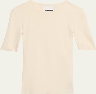 Jil Sander Elbow-Sleeve Slim Top