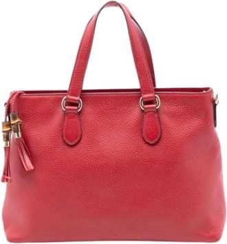 Gucci Pre-owned Handbags, female, Red, Size: ONE SIZE Pre-owned Satchel