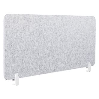 Beliani Beliani - Panel Separador Ac&uacute;stico Biombo Escritorio Pet Abrazaderas De Montaje Tela Tapizado 160 X 50 Cm Gris Split