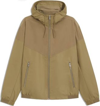 HUGO BOSS Microfibre Poplin Water-Repellent Hooded Jacket, Brand Size 50 ( US Size 40 )