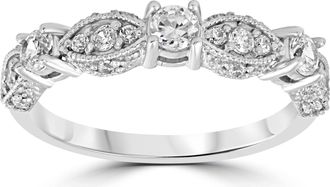Pompeii3 1/2 Ct Vintage Diamond Wedding Ring 14K White Gold