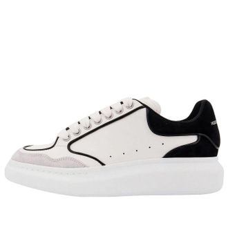 Alexander McQueen Oversized Leather Sneakers White Black 777300WIE9J8732