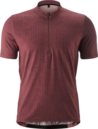 Gonso Radtrikot GONSO Adventure Jersey Halfzip M, Herren, Gr. S, rot (rotbraun), 88% Polyester (recycelt), 12% Elasthan, Rundhals, Trikots Radtrikot, Herren