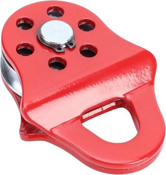 OEM Bloque De Poleas Para Cabrestante - Polea De Barra De Tiro - Reparaci&oacute;n Todoterreno - Acero Inoxidable - Capacidad De 3 Toneladas - Rojo