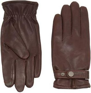 8 by YOOX LEATHER GLOVES WITH RECYCLED WOOL LINING