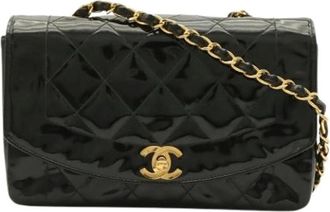 Chanel Pre-owned Matelasse Schoudertas - Dames - Vintage Schoudertas - Zwart - ONE Size - Leer - Vintage