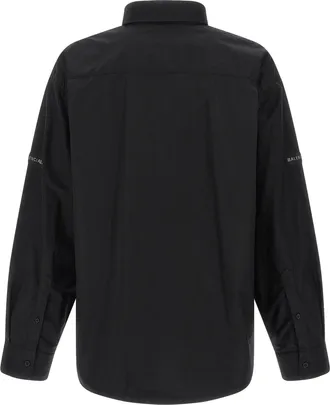Balenciaga Mens Black Cotton Blouse