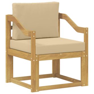 vidaXL 2 Pieza Conjunto De Sof&aacute;s De Exterior Poli&eacute;ster Blanco Y Beige Vidaxl