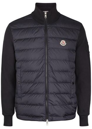 Moncler Quilted Hooded Cotton-blend Jacket - Navy - Xxl