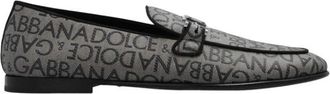 Dolce & Gabbana Loafers met monogram - Heren - Loafers - Grijs - 40 1/2 EU - Schoenen