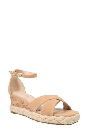Pelle Moda Pippen Ankle Strap Wedge Slide Sandal in Burnt Sugar at Nordstrom Rack, Size 5.5