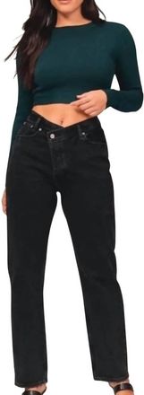 Abercrombie & Fitch Womens High Rise Dad Jeans In Black