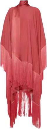 Taller Marmo Pink Crepe Fringed Dress