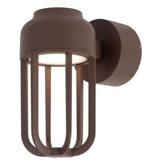 Lucide L&aacute;mpara de pared de aluminio con 1 led integrado, marr&oacute;n &oacute;xido