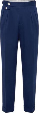 Brunello Cucinelli Comfort gabardine trousers in Lagoon at Nordstrom, Size 46 It