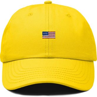 Dalix USA Flag Dad Cap in Washed Gold at Nordstrom