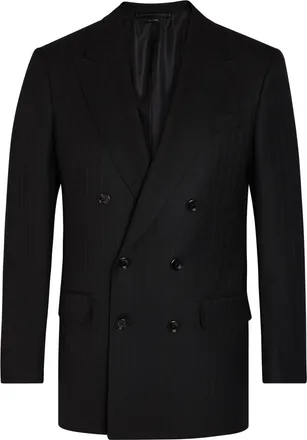Tom Ford Striped Wool Blazer - Black - 48 (IT48 / M)