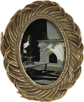 Sagebrook Home 4x6 Feathers Around Photo Frame