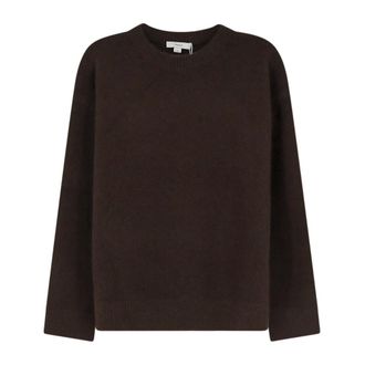 Vince Truien & Vesten, Dames, Bruin, S, Kasjmier, Ribbed Crewneck Sweater
