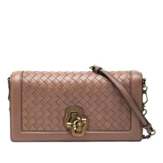 Bottega Veneta Pre-owned Cross Body Bags, female, Brown, Size: ONE SIZE Pre-owned Leather Crossbody Bag