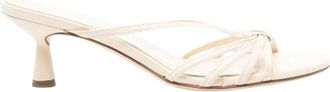 Aeyde Schoenen, Dames, Beige, 36 EU, Leer, Cr&egrave;me Leren Kitten Heels