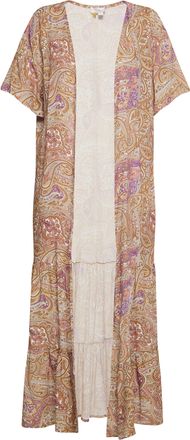 Usha Kimono Dames lila veelkleurig