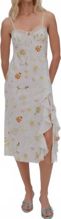 For Love & Lemons Chania Midi Dress In White