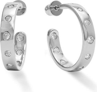 Melinda Maria Ashley Rodeo Hoop Earrings in Silver-White at Nordstrom