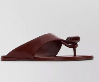 Loewe leather toggle thong sandals flat sole