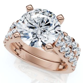 Pompeii3 Certified 3.75Ct Diamond Engagement Matching Wedding Ring Set 14k Gold Lab Grown