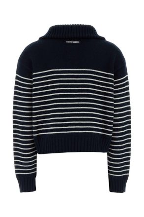Miu Miu Womens Embroidered Cashmere Sweater Blubianco Maglieria