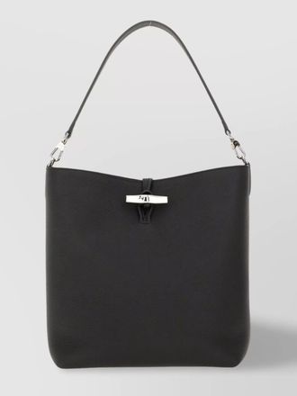 Longchamp shoulder bag with adjustable strap and metal hardware