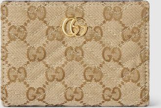 Gucci GG Marmont Small Wallet, Beige, GG Canvas