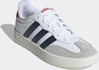 adidas Sneaker ADIDAS SPORTSWEAR BARREDA, Herren, Gr. 46, weiss (cloud wei&szlig;, shadow navy, better scarlet), Leder, Synthetik, Schuhe Sneaker, inspiriert vom D