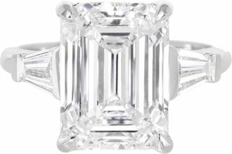 Verde 4ct IGI Certified Lab Grown Emerald Cut Diamond Ring