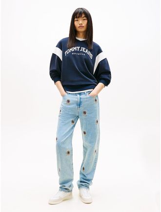 Tommy Hilfiger Womens Tommy Jeans Crest Slim Straight Jean - Blue - 27W x LongL