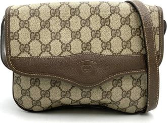 Gucci Pre-owned Cross Body Bags, female, Brown, Size: ONE SIZE Pre-owned Classic Patterned Crossbody Bag with Adjustable Strap