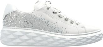 Jimmy Choo London Diamond Light Maxi White Nappa Leather Sneakers