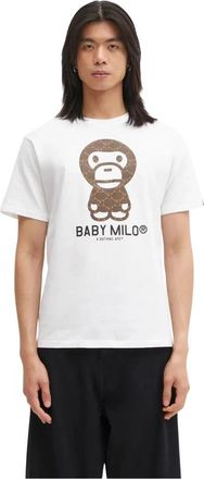 A Bathing Ape College Monogram Baby Milo T-shirt - Heren - T-shirts - Wit - XL - Katoen - Tops
