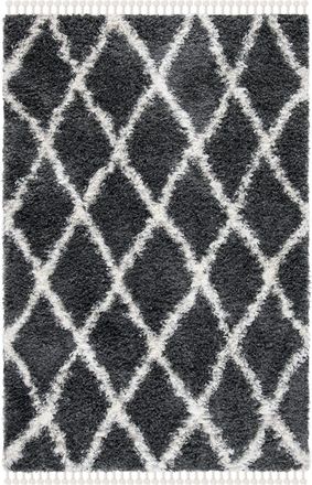 Safavieh Alfombra bohemio de polipropileno gris/blanco, 122 x 183 cm