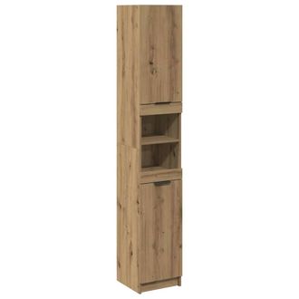 Berkfield Home Bathroom Cabinet Artisan Oak 32x34x188.5 cm Engineered Wood in Brown