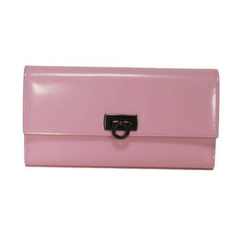 Ferragamo Leather Long Wallet (Tri-Fold) (Pre-Owned)
