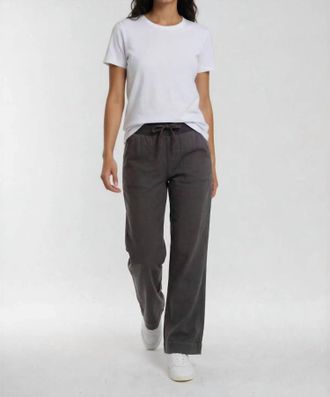 MARRAKECH Allen Stretch Linen 31 Wide Leg Pants In Desert Rock