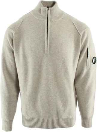 C.P. Company Lambswool Half Zip Sweater - Heren - Coltruien - Grijs - XL - Wol - Truien & Vesten