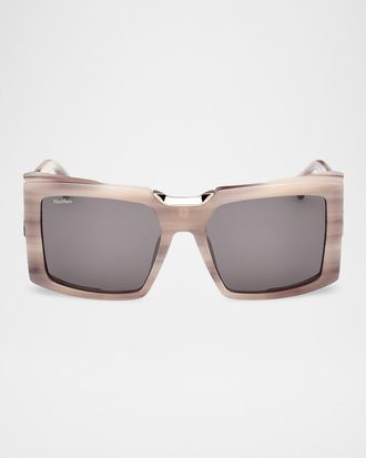 Max Mara Spark 6 Rectangle Acetate Sunglasses