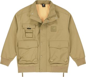 New Balance Multiple Pockets Cargo Windproof Sports Logo Jacket Dark Brown AMJ13384-OV
