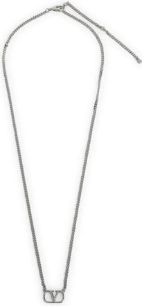 Valentino Garavani VLogo Signature Ketting - Heren - Kettingen - Grijs - ONE Size - Accessoires